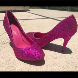 Pink Rhinestone Heels